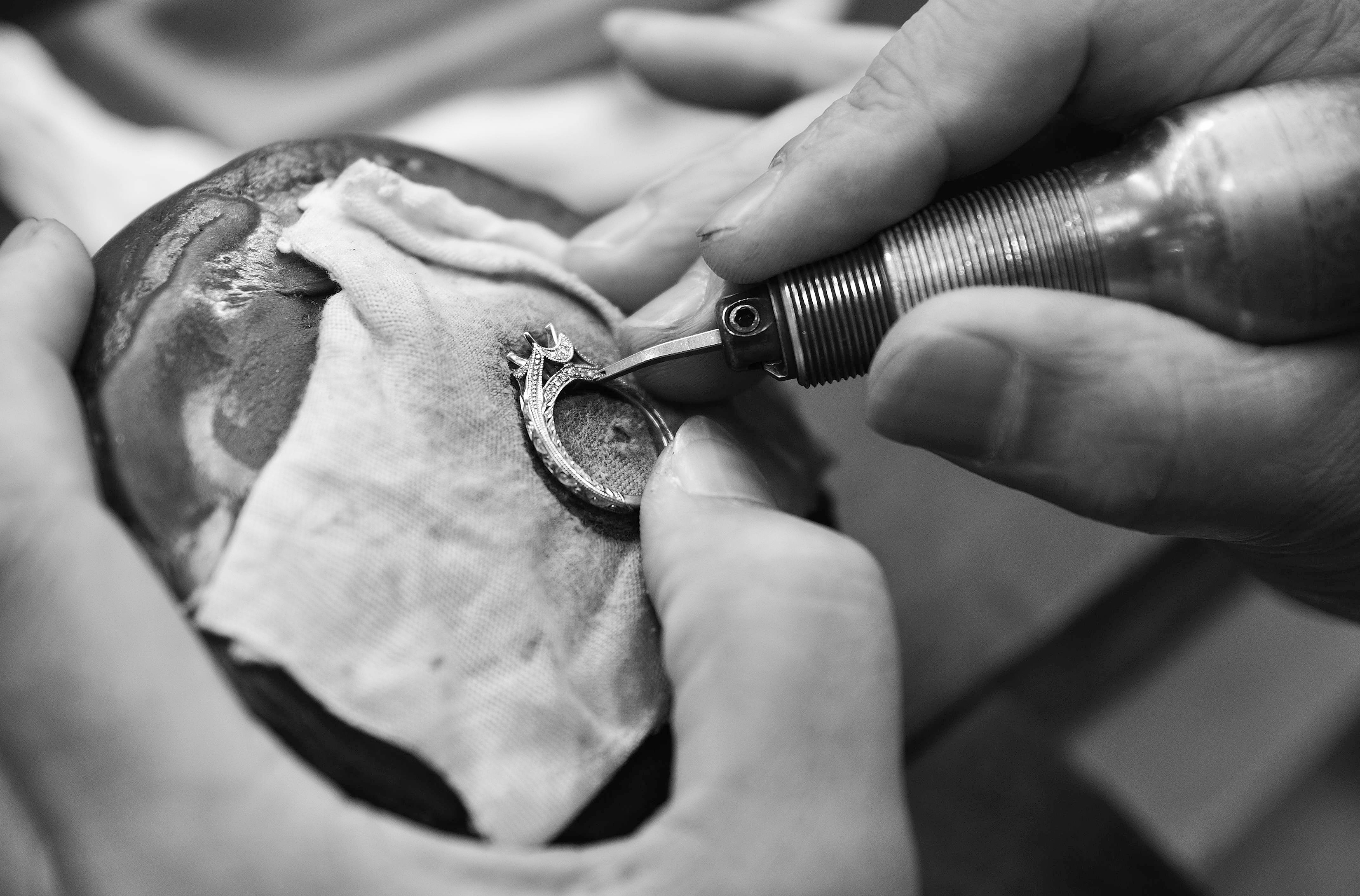 Jewelry craftsman at work